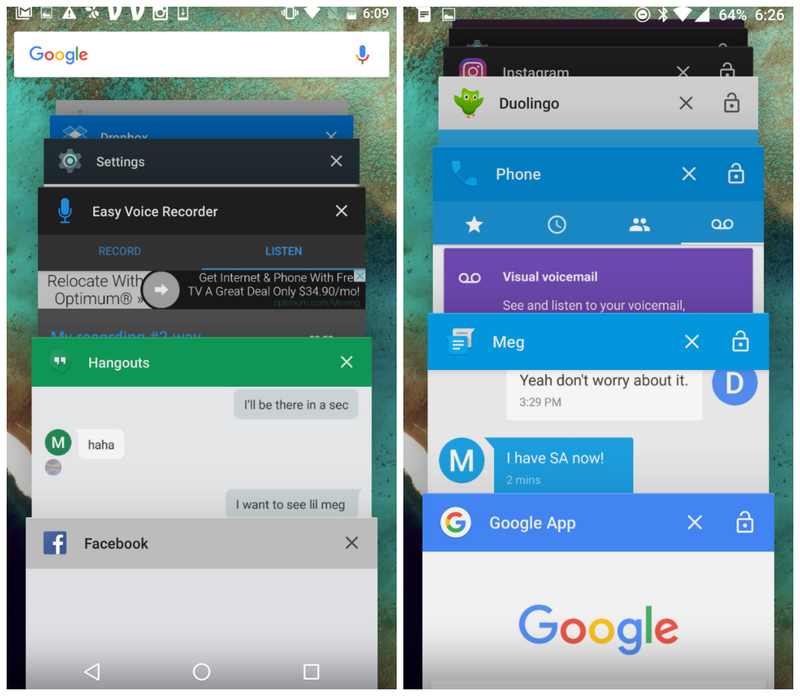 Answer: Android left, Oxygen OS right